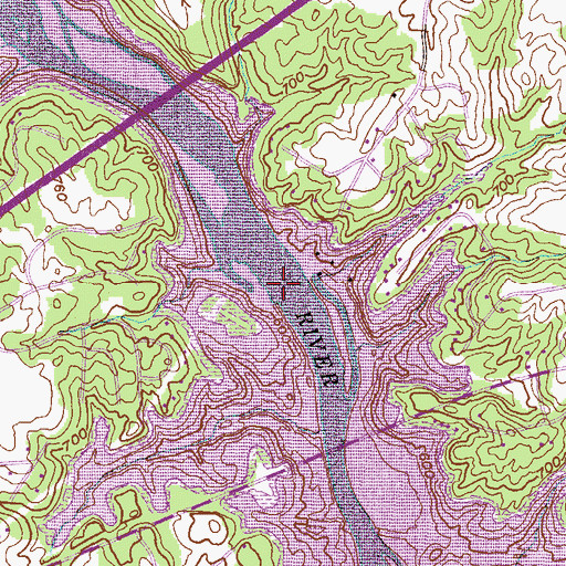 Topographic Map of Portman Dam, SC