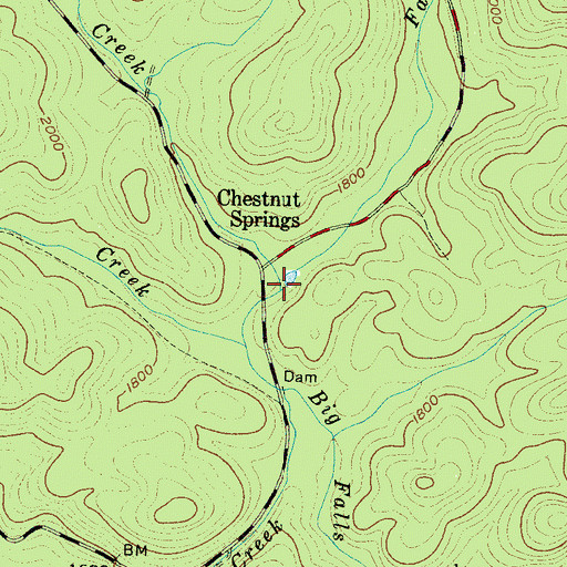 Topographic Map of Posey Creek, SC