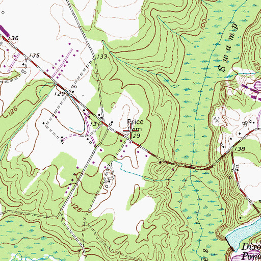 Topographic Map of Price Cemetery, SC