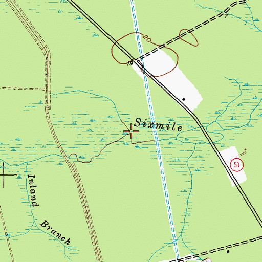 Topographic Map of Prince Creek, SC