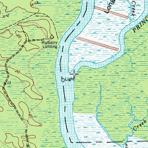 Topographic Map of Prince Creek, SC