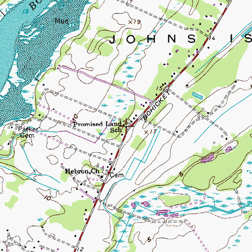 Topographic Map of Promised Land School, SC