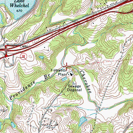 Topographic Map of Providence Branch, SC