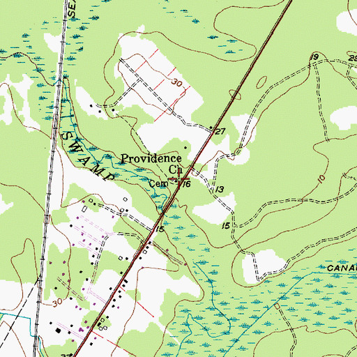 Topographic Map of Providence Church, SC