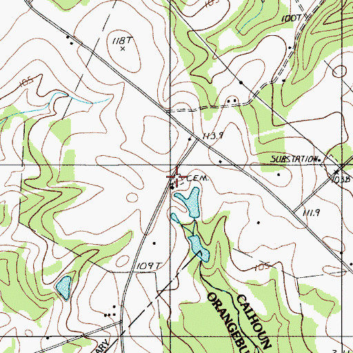 Topographic Map of Providence Church, SC