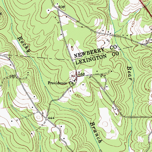 Topographic Map of Providence Church, SC