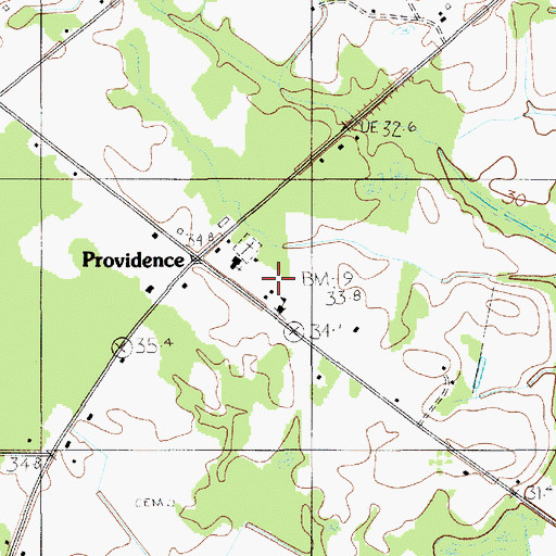 Topographic Map of Providence School, SC