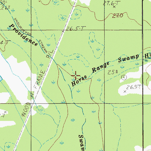 Topographic Map of Providence Swamp, SC