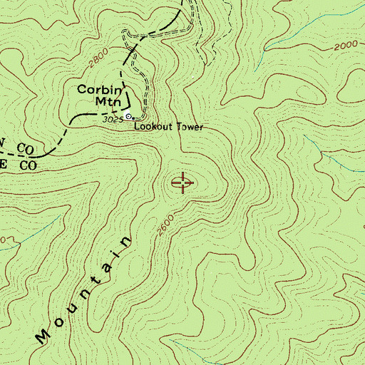 Topographic Map of Pruett Mountain, SC