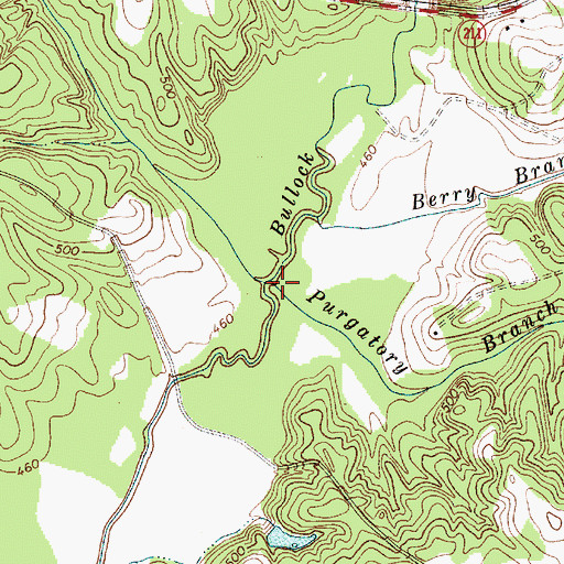 Topographic Map of Purgatory Branch, SC