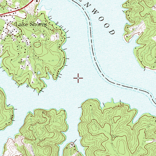 Topographic Map of Quarter Creek, SC