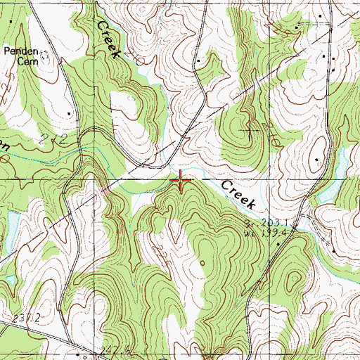 Topographic Map of Quarter Creek, SC