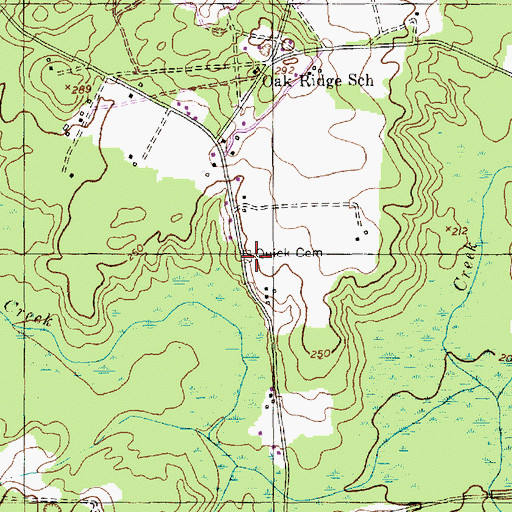 Topographic Map of Quick Cemetery, SC