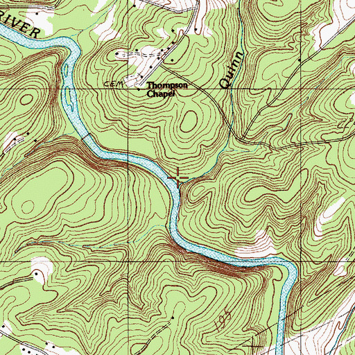 Topographic Map of Quinn Branch, SC