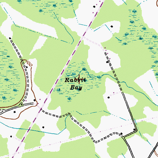 Topographic Map of Rabbit Bay, SC