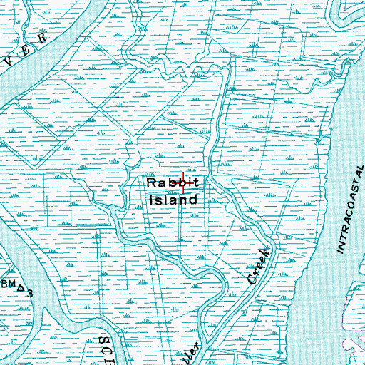 Topographic Map of Rabbit Island, SC