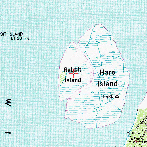 Topographic Map of Rabbit Island, SC