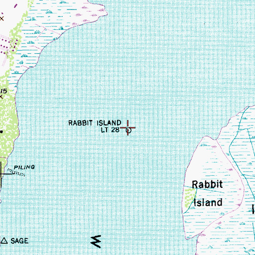 Topographic Map of Rabbit Island Light Twenty-eight, SC