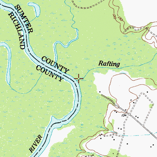 Topographic Map of Rafting Creek, SC