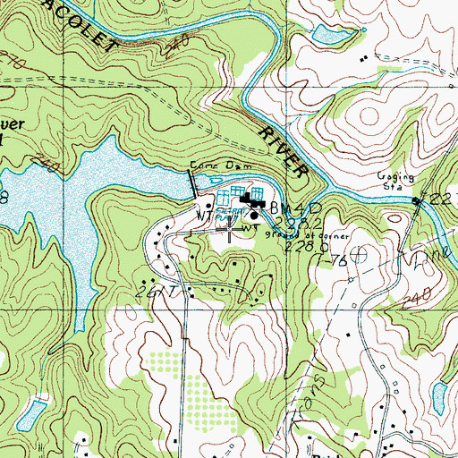 Topographic Map of Rainbow Lake, SC