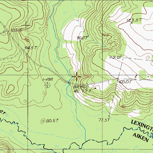 Topographic Map of Rambo Bridge, SC