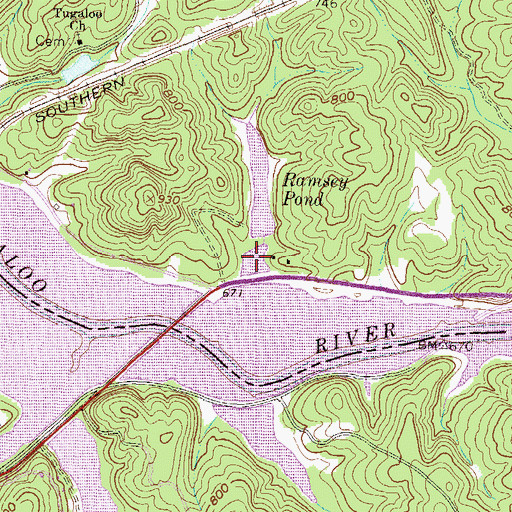 Topographic Map of Ramsey Pond, SC