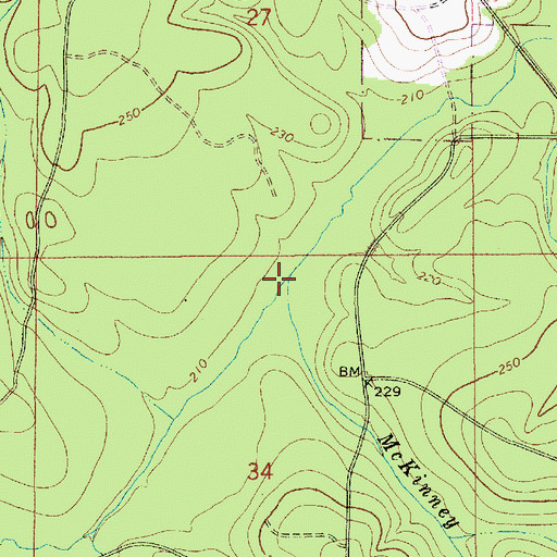 Topographic Map of McKinney Branch, AL