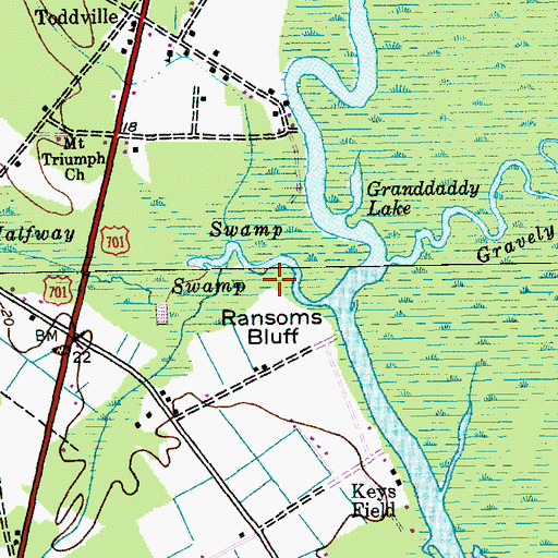Topographic Map of Ransoms Bluff, SC