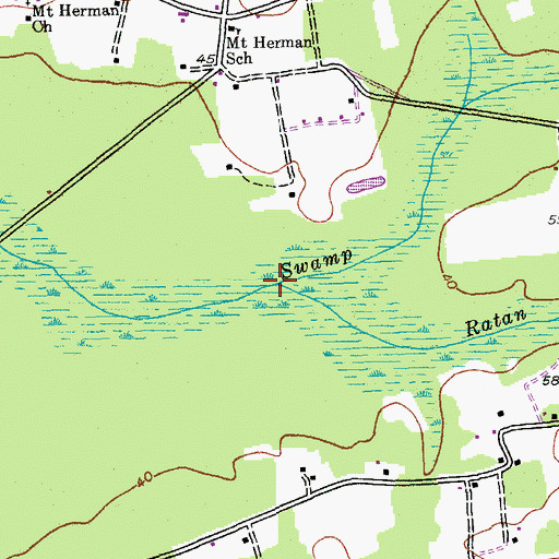Topographic Map of Ratan Branch, SC