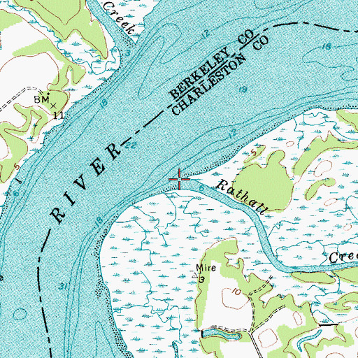 Topographic Map of Rathall Creek, SC