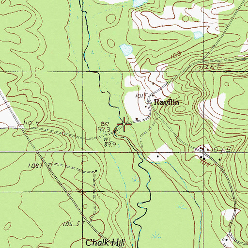 Topographic Map of Rayflin Bridge, SC