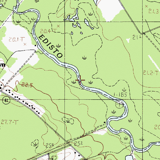 Topographic Map of Raysor Bridge, SC