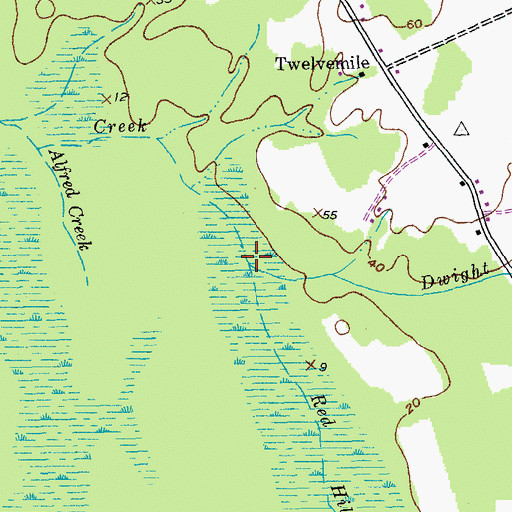 Topographic Map of Red Hill Branch, SC