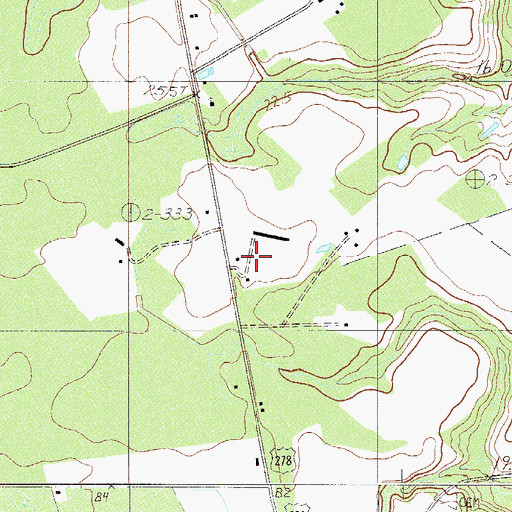 Topographic Map of Red Hill School, SC