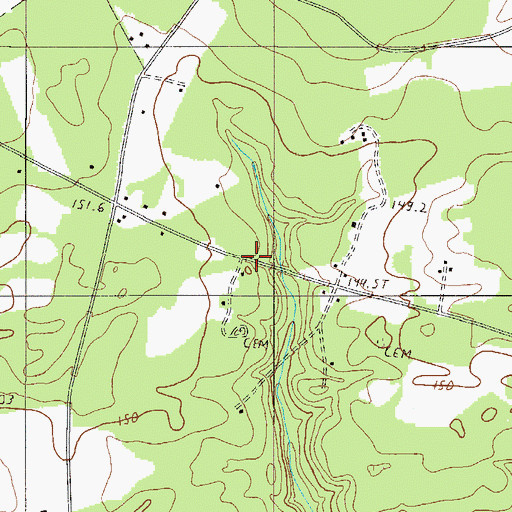 Topographic Map of Red Hill School, SC