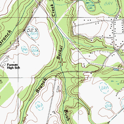 Topographic Map of Red Oak Branch, SC