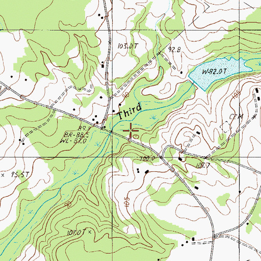 Topographic Map of Redmond Pond, SC