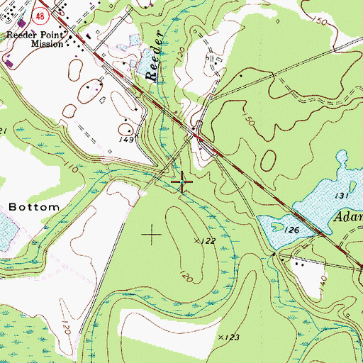 Topographic Map of Reeder Point Branch, SC
