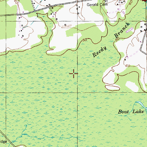Topographic Map of Reedy Branch, SC