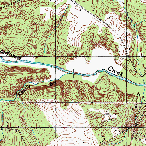 Topographic Map of Reedy Branch, SC
