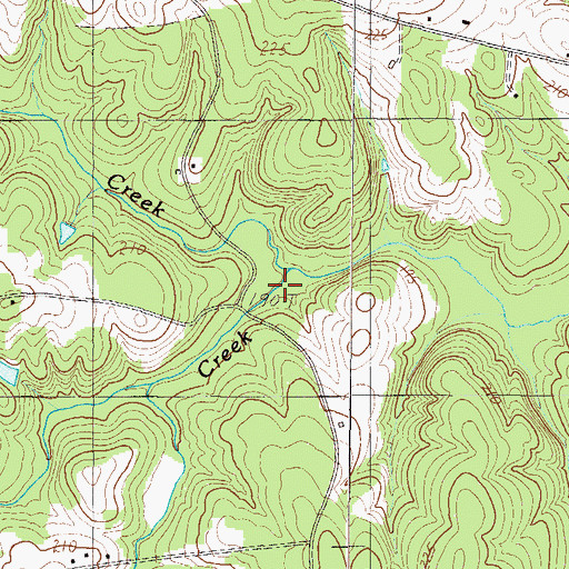 Topographic Map of Reedy Creek, SC