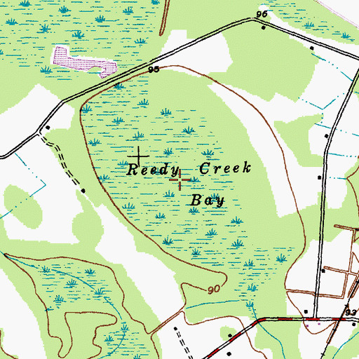 Topographic Map of Reedy Creek Bay, SC