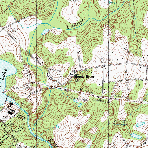 Topographic Map of Reedy River Church, SC