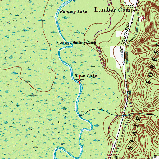 Topographic Map of Reese Lake, SC