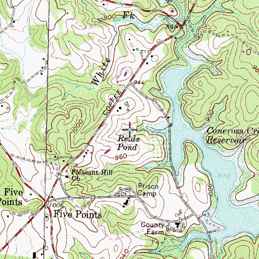 Topographic Map of Reids Pond, SC