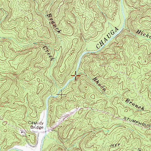 Topographic Map of Rhoda Branch, SC