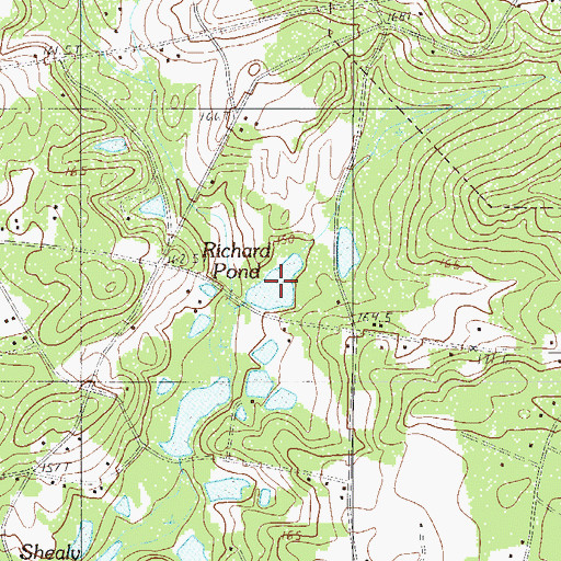 Topographic Map of Richard Pond, SC