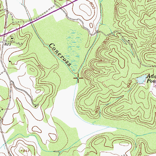 Topographic Map of Richland Creek, SC