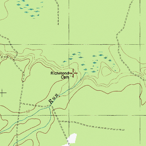Topographic Map of Richmond Cemetery, SC