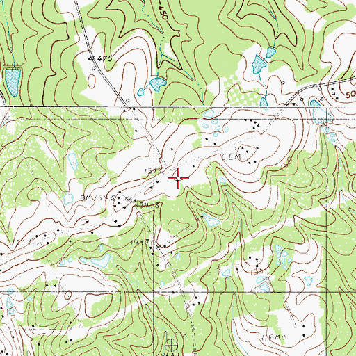 Topographic Map of Ridge Road School, SC